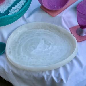 Bol à salade en résine écologique polie pour la cuisine et la table, nouveau design, bol de service pour les fêtes - Product Image 1