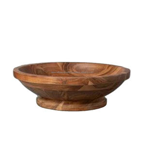 Ensaladera de madera Vajilla portátil fácil Cuencos para servir Cuencos decorativos de buena calidad duradera Vajilla - Product Image 1