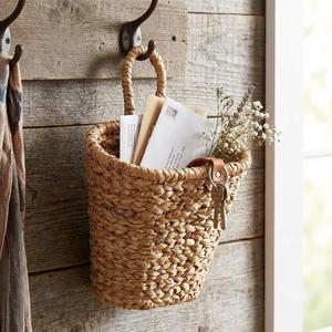 Cesta Colgante de Jacinto de Agua Tejida a Mano, Maceta de Pared Rústica, Cesta de Almacenamiento para Hogar, Jardín y Balcón - Product Image 6