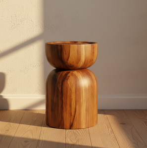 Handmade Solid Teak Wood Dam <b>Stool</b> Contemporary Minimalist Design Eco-Friendly Natural Finish Durable Home Decor Outdoor Use - Product Image 4