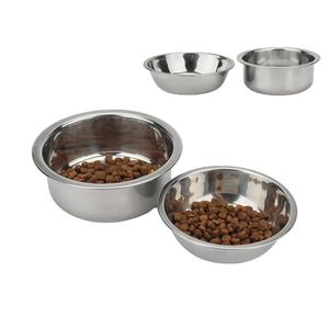 Cuenco para perros y gatos de acero inoxidable aislado para alimentación de agua y comida de metal de lujo personalizado duradero al por mayor - Product Image 1