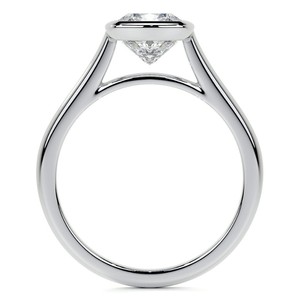 Anillo de Moissanita de Plata de Ley 925 con Baño de Oro de 18K, Corte Cojín, Engaste de Bisel, Lujoso para Compromiso, Boda, Aniversario, Fiesta, Novia - Product Image 3