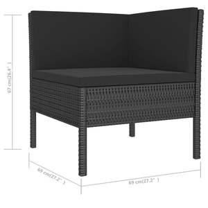 Ensemble de meubles de jardin noirs - Product Image 6