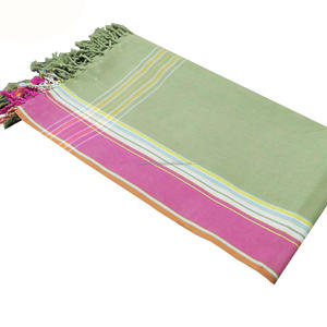 Serviette de golf et de plage Designer Kikoy 100% coton doublé compressé avec rayures multi-motifs style uni serviettes Kikoy promotionnelles - Product Image 4