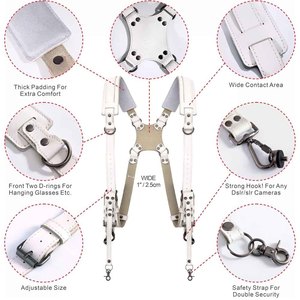 Arnés Profesional para Cámara con Sistema de Doble Correa para Cámaras DSLR y sin Espejo, Cómodo y Ajustable para Pecho y Hombro - Product Image 4