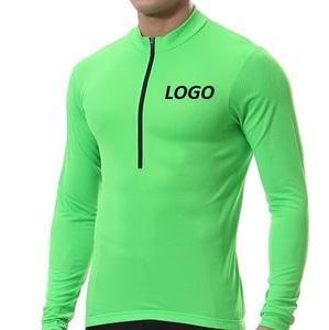 Maillot de Ciclismo Personalizable de Manga Larga para Hombre, Transpirable y Cortavientos para Ciclismo de Montaña, Ropa OEM, Maillots de Compresión con Cierre - Product Image 1