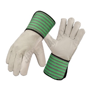 Gants de travail en cuir de vachette grainé de qualité supérieure pour hommes, protection industrielle de sécurité pour ébénistes canadiens - Product Image 6
