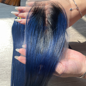 Cabello Virgen Vietnamita LINU de Súper Calidad, Tejido a Máquina con Doble Trama, Color Azul Océano - Product Image 5
