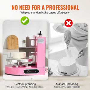 Macchina per Decorazione Torte a Basso Rumore con Tavola Rotante Regolabile per Spalmare e Rivestire la Crema, Ideale per Uso in Pasticceria - Product Image 4