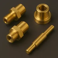 Composant micro-tourné CNC en laiton de précision, usinage, perçage, boîtier de capteur, applications automobiles, médicales, électroniques
