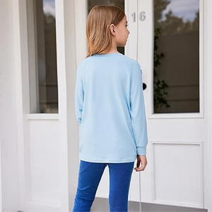 Custom Kids Crew Neck Sweatshirt 220G 100% Cotton <b>Toddler</b> <b>Hoodie</b> Warm Fleece with Printed Logo - Product Image 2