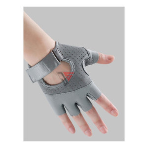 Guantes de Ciclismo Personalizados de Tela Elástica de Poliéster, Cuero Sintético Perforado, Medios Dedos, Transpirables, con Pantalla Táctil, para Hombre - Product Image 3