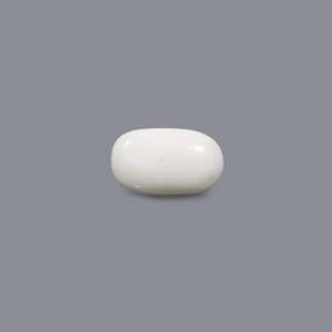 Natural White Coral Loose Gemstone 4.6 Carat Certified Wholesale 7mm - Product Image 1