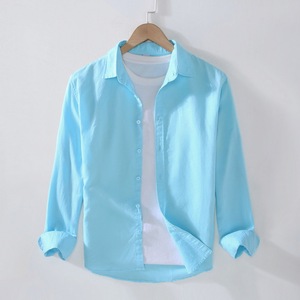Camisa de Manga Larga con Botones para Hombre, Diseño Personalizado OEM, Estilo Casual para Primavera, Tejido Texturizado, Antiencogimiento y Antipilling - Product Image 3