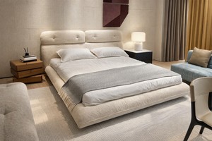 Base de Cama Tapizada Suave Sellier Custom Boucle - Fabricante Vietnamita, Diseño Moderno, Tela Duradera para Hoteles y Dormitorios - Product Image 2