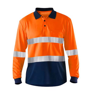 Chemises polo de sécurité à haute visibilité avec bande réfléchissante, chemises polo de sécurité pour les ingénieurs du bâtiment, manches longues, haute visibilité - Product Image 6