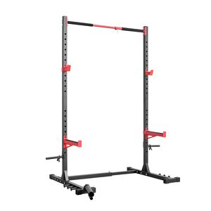 Rack Multifunzionale per Palestra Domestica con Larghezza Regolabile, Attrezzatura per Allenamento con 6 Bande e Pioli per Squat, Leg Press e Bilanciere - Product Image 1