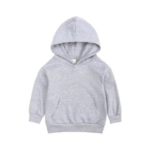 Ensemble de survêtement gris à capuche pour enfants, couleur unie, manches longues, décontracté, avec poches latérales, taille élastique, pour l'automne - Product Image 4