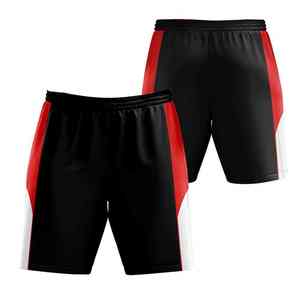 Men's <b>Black</b> Red White Solid Casual Sport Shorts <b>High</b> <b>Waist</b> Drawstring Closure Quick Dry Breathable Eco-Friendly Canvas - Product Image 1