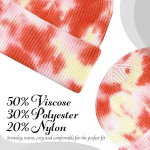 Vente en gros de casquettes et bonnets personnalisés, bonnets en crochet avec impression intégrale, bonnets tie-dye, bonnets en tricot pour femmes et hommes - Product Image 6