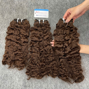 Promotion 2026 : Cheveux vierges bruns bouclés birmans, cuticules entièrement alignées, traités à la vapeur, sans nœuds ni perte, pour tissages et perruques - Product Image 6