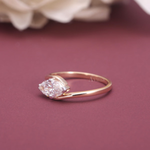 Bague de fiançailles solitaire en diamant de laboratoire taille marquise certifié IGI, en argent sterling 925 massif, pour femme - Product Image 6