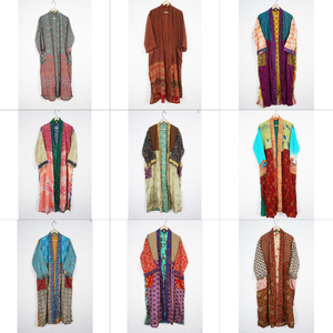 New Arrival Women <b>Kimono</b> Vintage Silk Robe Custom Bridesmaids Robes Silk Nightgown <b>Beach</b> Cover up Maxi - Product Image 1