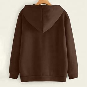 Sweat-shirt à capuche 100% coton pour femmes, épaule dénudée, 380gsm, meilleure vente en gros, blanc, haute qualité - Product Image 2