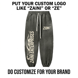 Luxury 420 GSM Cotton Fleece <b>Charcoal</b> Grey <b>Jogger</b> Pant Soft Brushed Fabric Custom DTF Screen Print Puff Print Embroidery Logo - Product Image 1