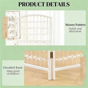 White 8-<b>Folding</b> Privacy <b>Screen</b> Bedroom Divider - Product Image 3