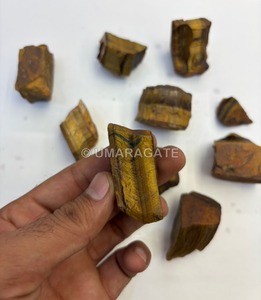 หินไทเกอร์อายดิบธรรมชาติแบบชิ้นใหญ่ – หินคริสตัลไทเกอร์อายสีน้ำตาลทองแบบหยาบขายส่ง - Product Image 3