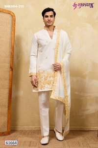 Conjunto de Kurta con Dupatta de viscosa y seda con bordado de lentejuelas, última colección de ropa festiva, fabricante de Surat. - Product Image 4