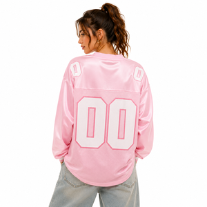 เสื้อกีฬาผ้าตาข่ายแบบกำหนดเอง คอวี แขนสั้น ทรงโอเวอร์ไซส์  รายละเอียดตัวเลข สไตล์สตรีทแวร์ Y2K ขายส่งจำนวนมาก จัดหาแบบ B2B - Product Image 2