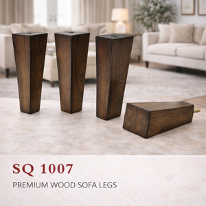 Pieds de meubles en bois massif, hauts, carrés, coniques, robustes, pour canapé, chaise, table, design traditionnel, salon, chambre, Vietnam OEM - Product Image 5