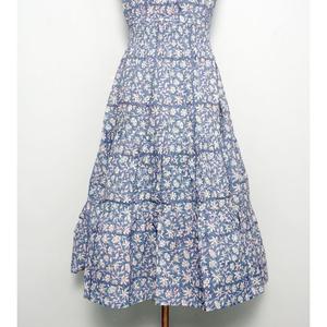 Loose Printed 100% Cotton V-Neck Maxi <b>Dress</b> for Women Floral Pattern Eco-Friendly Breathable Washable <b>Summer</b> Party Wear - Product Image 3