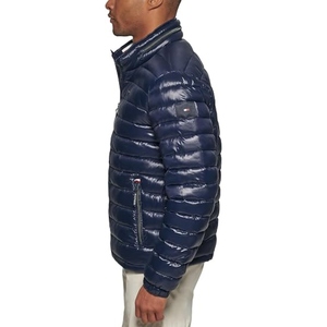 Veste d'hiver matelassée pour homme, aspect cuir, avec capuche et bordure en fourrure, chaude, décontractée, pour l'extérieur, personnalisable, OEM, vente en gros - Product Image 3
