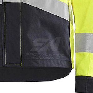 High Visibility <b>Fleece</b> Reflective Zip Hoodies Workwear <b>Jackets</b> Warm Winter Safety Zipper Workwear <b>Jacket</b> - Product Image 5