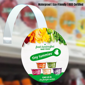 Etiqueta Colgante Personalizada a Color, Impermeable, Ecológica, con Certificación BSCI, para Publicidad en Supermercados, Etiqueta Adhesiva para Punto de Venta - Product Image 1