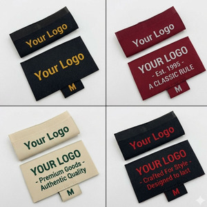 Etiquetas de Ropa Tejidas de Damasco de Lujo Personalizadas, Etiquetas Principales para Prendas de Vestir de Alta Densidad con Logotipo para Ropa - Product Image 5