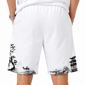 Conjunto de camiseta y pantalones cortos con gráficos premium para hombre, estilo veraniego moderno, moda urbana, cómodo para uso diario, vida urbana artística - Product Image 6