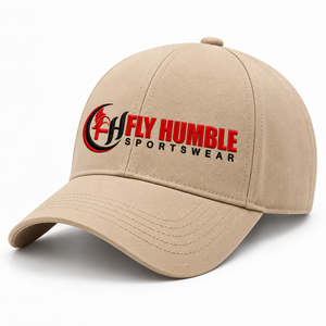หมวกเบสบอลสีดำ ปรับขนาดได้ 6 แผง ปักตัวอักษร Fly Humble ด้วยด้ายสีแดง หมวกทรงสปอร์ตสำหรับทุกเพศ ปรับขนาดได้ 6 แผง - Product Image 6