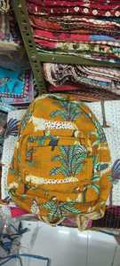 Wholesale Fashionable Business Luxury Unisex <b>Lightweight</b> Quilted Cotton College <b>Backpack</b> Handmade Block Printed School Bags - Product Image 3