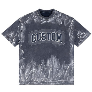 Custom Men's Vintage Washed Acid Wash T Shirt Streetwear Organic Cotton Lightweight 250GSM Oversized Short Sleeve Graphic Tee - Product Image 1