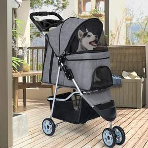 Chariot de voyage durable TH-PPS-269 pour chien avec base souple en tissu résistant aux rayures et marque personnalisée acceptée - Product Image 3