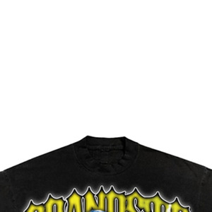 Camiseta Negra de Hombre, Manga Corta, Cuello Alto, Estilo Urbano, Corte Regular, 100% Algodón, Ecológica, Antiarrugas - Product Image 2