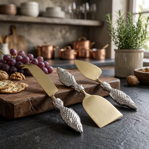 Ensemble de couteaux à fromage décoratifs avec manche artistique, outils de service en métal pour planches à fromage, présentations de table gastronomiques et divertissements à domicile - Product Image 6