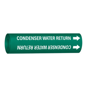Marcador de Tubería de Retorno de Agua para Condensador, Flexible, Resistente al Calor y de Alto Rendimiento Brady para Sistemas de Refrigeración - Product Image 3