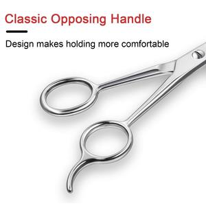 Stainless Steel Hair Scissors Curved Salon <b>Shears</b> Fine Cutting Barber Grooming <b>Tool</b> - Product Image 4