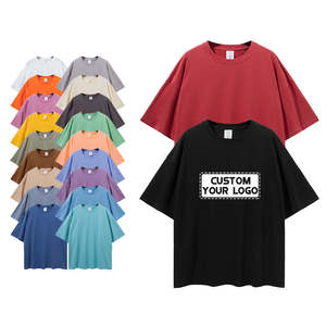 Camiseta extragrande personalizada con logo impreso en relieve, 100% algodón, para mujer, unisex, de manga corta, para hombre y mujer - Product Image 1