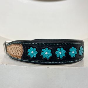 ปลอกคอสายจูงสุนัขและสายจูงสัตว์เลี้ยง3ชิ้นอุปกรณ์เสริมสำหรับสุนัขและแมวหนังแท้แบบปรับได้ดีไซน์ตามต้องการ - Product Image 5